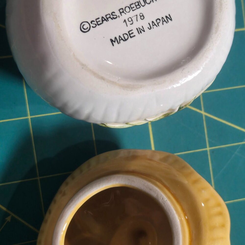 Vintage Ceramic Merry Mushroom Mini Canister Jar 4” Retro 1970s Kitchen Decor - Picture 7 of 15